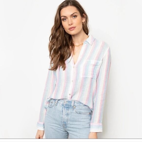 Rails Ellis Iris mult-color rainbow striped shirt - Picture 11 of 11